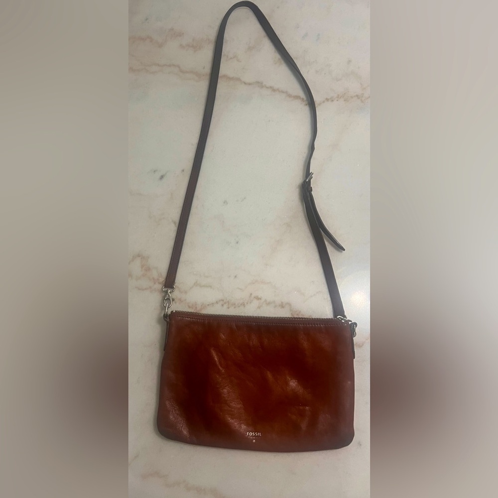 Fossil Soft Tan Leather Toaster Adjustable Strap … - image 1